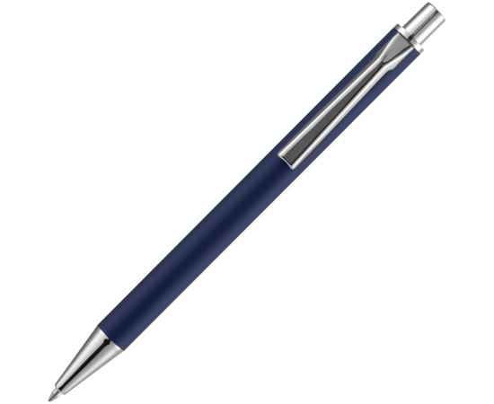 Ручка шариковая Lobby Soft Touch Chrome, синяя, Цвет: синий, изображение 2
