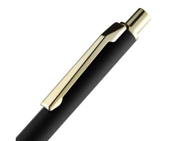 Ручка шариковая Lobby Soft Touch Gold, черная, Цвет: черный, изображение 5