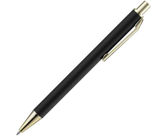 Ручка шариковая Lobby Soft Touch Gold, черная, Цвет: черный, изображение 3
