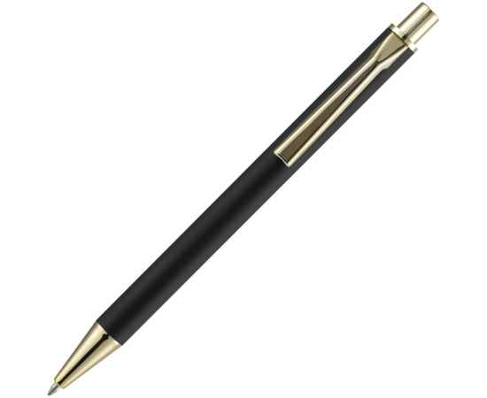 Ручка шариковая Lobby Soft Touch Gold, черная, Цвет: черный, изображение 4