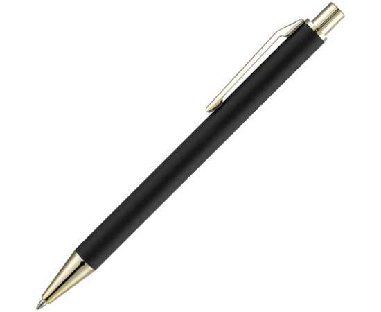 Ручка шариковая Lobby Soft Touch Gold, черная, Цвет: черный, изображение 2