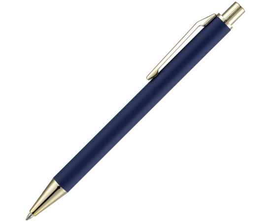 Ручка шариковая Lobby Soft Touch Gold, синяя, Цвет: синий, изображение 2