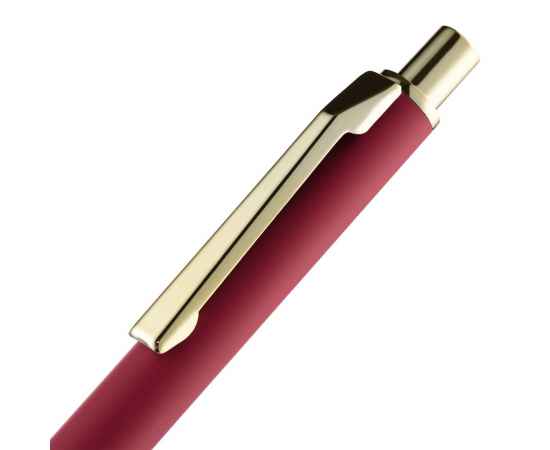 Ручка шариковая Lobby Soft Touch Gold, красная, Цвет: красный, изображение 5