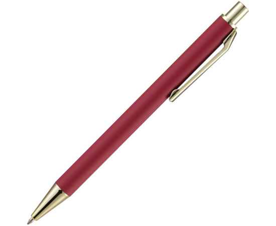 Ручка шариковая Lobby Soft Touch Gold, красная, Цвет: красный, изображение 3