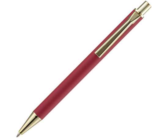 Ручка шариковая Lobby Soft Touch Gold, красная, Цвет: красный, изображение 4