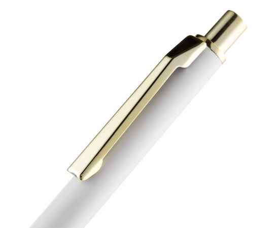 Ручка шариковая Lobby Soft Touch Gold, белая, Цвет: белый, изображение 5