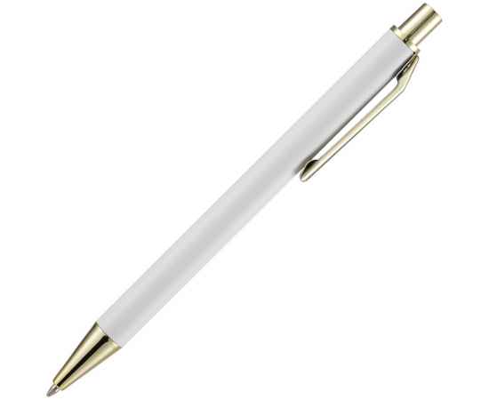 Ручка шариковая Lobby Soft Touch Gold, белая, Цвет: белый, изображение 3