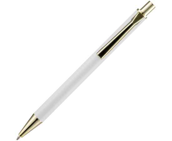 Ручка шариковая Lobby Soft Touch Gold, белая, Цвет: белый, изображение 4