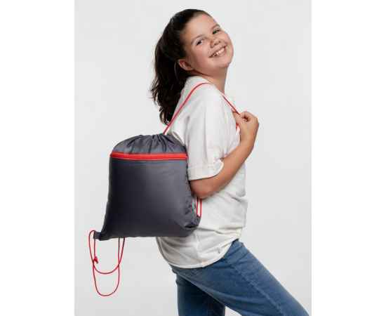 Детский рюкзак Novice, серый с красным, Цвет: красный, серый, Объем: 5, изображение 6