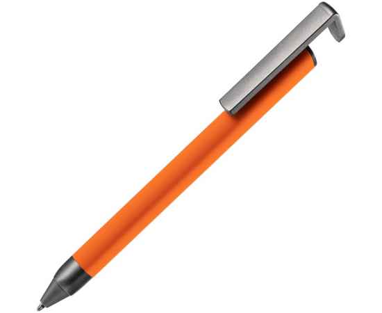 Ручка шариковая Standic с подставкой для телефона, оранжевая, Цвет: оранжевый
