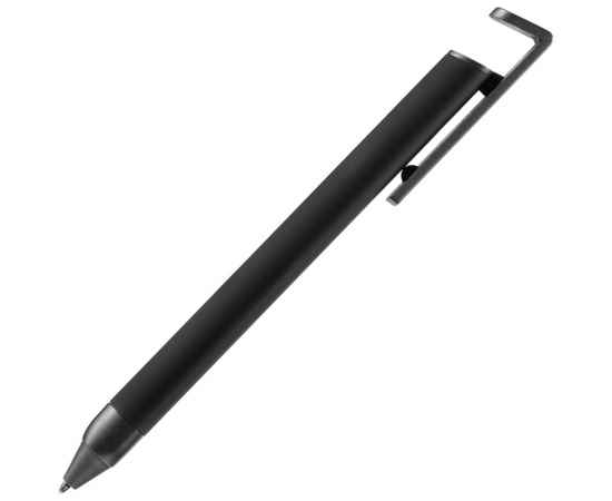 Ручка шариковая Standic с подставкой для телефона, черная, Цвет: черный, изображение 3