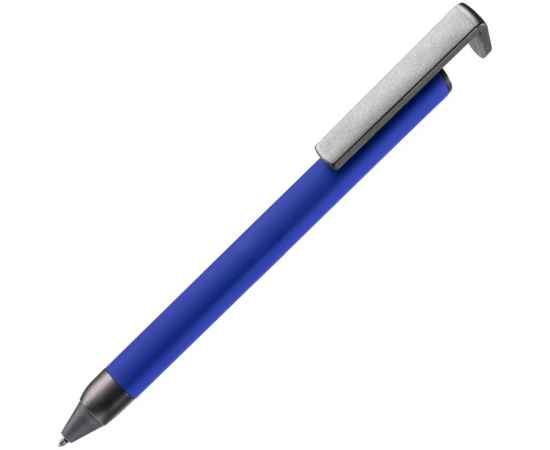 Ручка шариковая Standic с подставкой для телефона, синяя, Цвет: синий