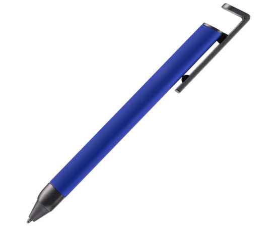 Ручка шариковая Standic с подставкой для телефона, синяя, Цвет: синий, изображение 3