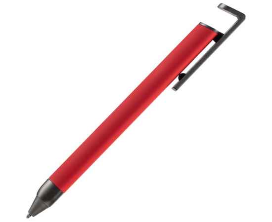 Ручка шариковая Standic с подставкой для телефона, красная, Цвет: красный, изображение 3