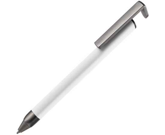 Ручка шариковая Standic с подставкой для телефона, белая, Цвет: белый