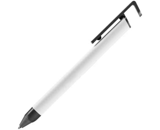 Ручка шариковая Standic с подставкой для телефона, белая, Цвет: белый, изображение 2