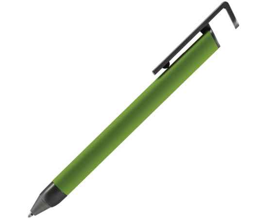 Ручка шариковая Standic с подставкой для телефона, зеленая, Цвет: зеленый, изображение 2