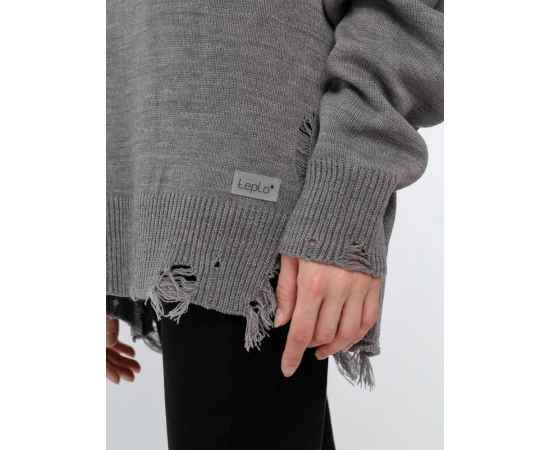 Джемпер оверсайз унисекс Grunge в сумке, серый, размер S/M, Цвет: серый, Размер: S/M, изображение 10