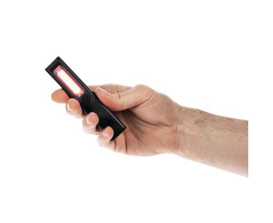 Фонарик-факел аккумуляторный Wallis с магнитом, черный, Цвет: черный, изображение 6