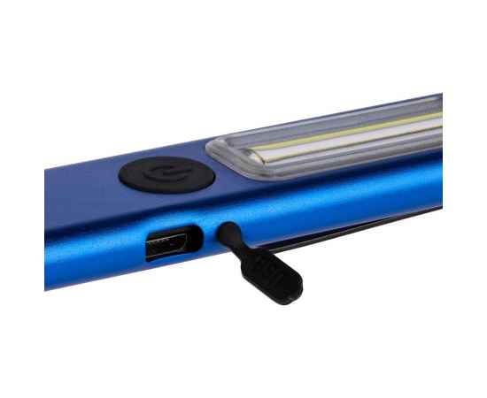 Фонарик-факел аккумуляторный Wallis с магнитом, синий, Цвет: синий, изображение 4