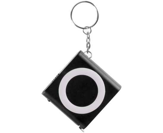 Брелок-фонарик с рулеткой Rule Tool, черный, Цвет: черный, изображение 3