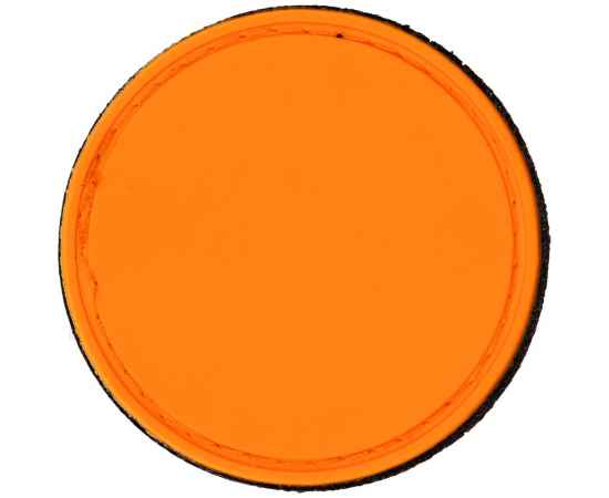 Лейбл из ПВХ с липучкой Menteqo Round, оранжевый неон, Цвет: оранжевый, изображение 2