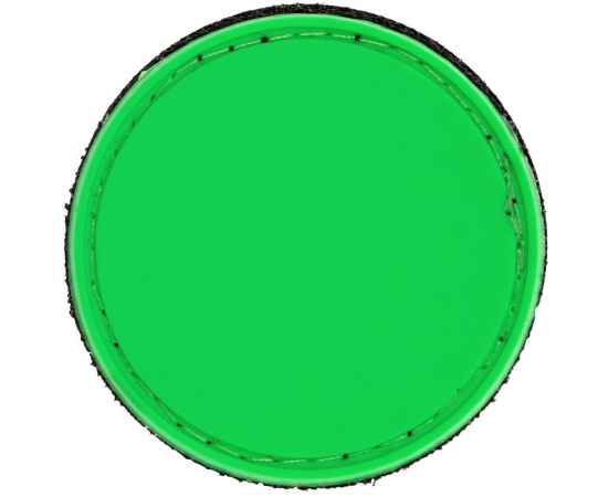 Лейбл из ПВХ с липучкой Menteqo Round, зеленый неон, Цвет: зеленый, изображение 2