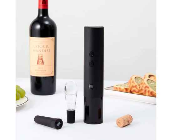 Винный набор HuoHou Electric Wine Bottle Opener 4 in 1, черный, изображение 3