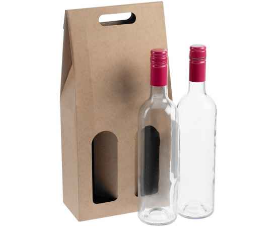 Коробка для двух бутылок Vinci Duo, крафт, изображение 3