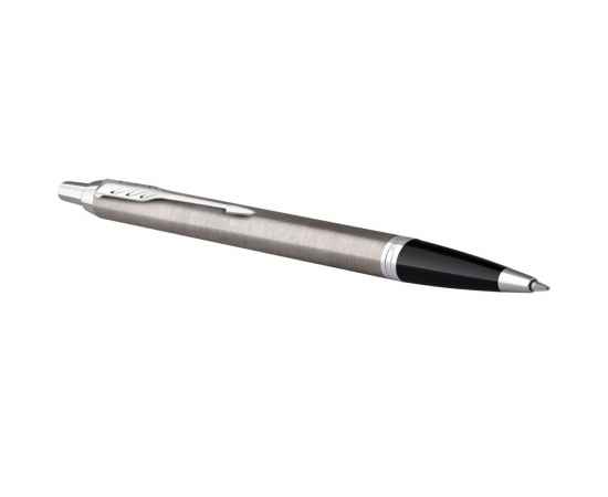 Ручка шариковая Parker IM Essential Stainless Steel CT, серебристая с черным, Цвет: черный, серебристый, изображение 4
