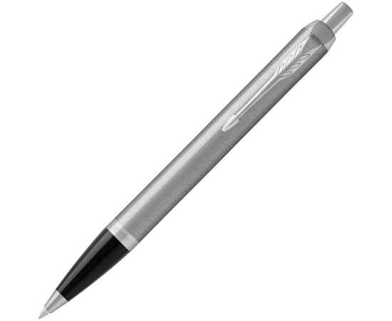 Ручка шариковая Parker IM Essential Stainless Steel CT, серебристая с черным, Цвет: черный, серебристый, изображение 2