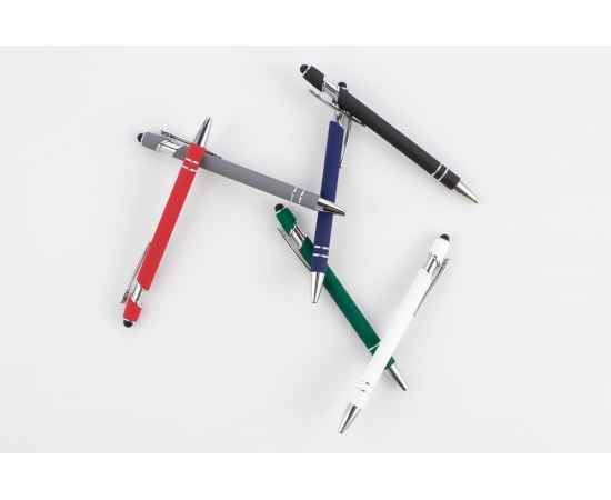 Ручка шариковая Pointer Soft Touch со стилусом, белая, Цвет: белый, изображение 4