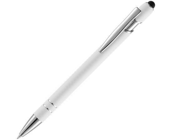 Ручка шариковая Pointer Soft Touch со стилусом, белая, Цвет: белый