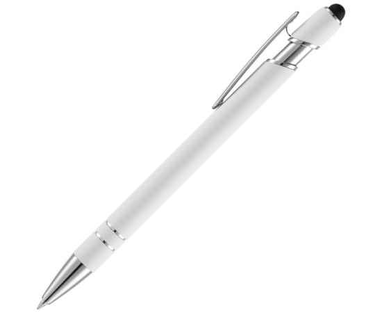 Ручка шариковая Pointer Soft Touch со стилусом, белая, Цвет: белый, изображение 2