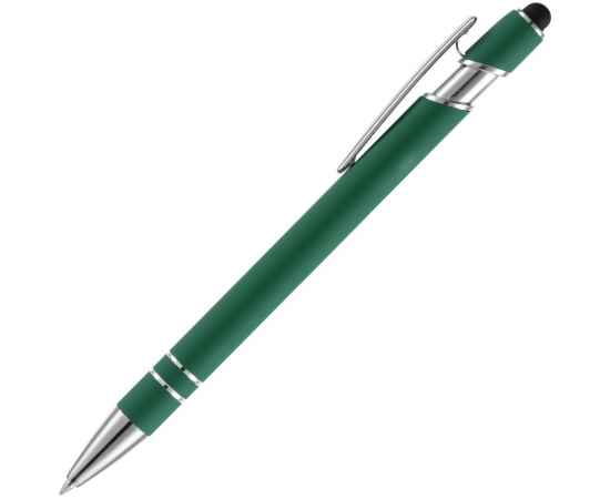 Ручка шариковая Pointer Soft Touch со стилусом, зеленая, Цвет: зеленый, изображение 2