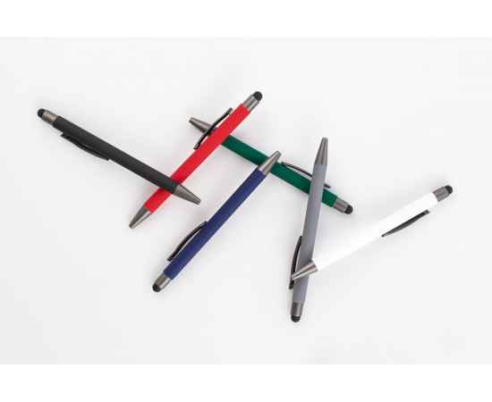 Ручка шариковая Atento Soft Touch со стилусом, серая, Цвет: серый, изображение 4