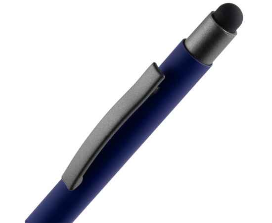 Ручка шариковая Atento Soft Touch со стилусом, темно-синяя, Цвет: синий, темно-синий, изображение 4