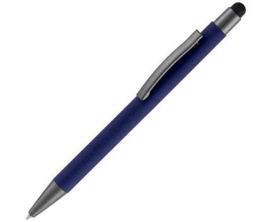 Ручка шариковая Atento Soft Touch со стилусом, темно-синяя, Цвет: синий, темно-синий