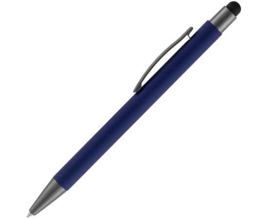 Ручка шариковая Atento Soft Touch со стилусом, темно-синяя, Цвет: синий, темно-синий, изображение 2
