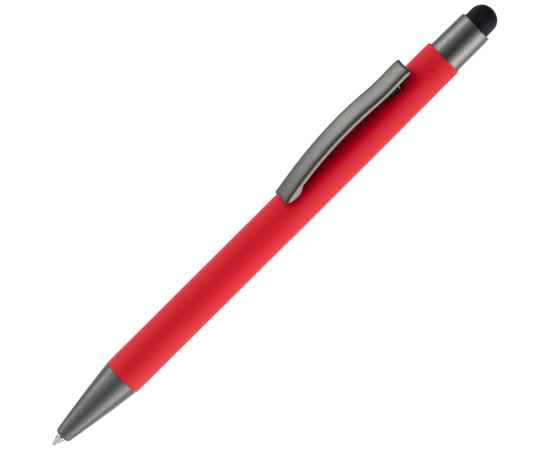 Ручка шариковая Atento Soft Touch со стилусом, красная, Цвет: красный