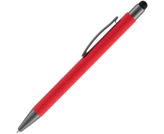 Ручка шариковая Atento Soft Touch со стилусом, красная, Цвет: красный, изображение 2