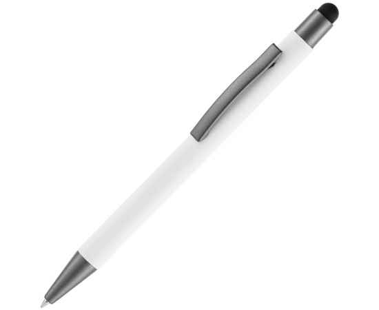 Ручка шариковая Atento Soft Touch со стилусом, белая, Цвет: белый