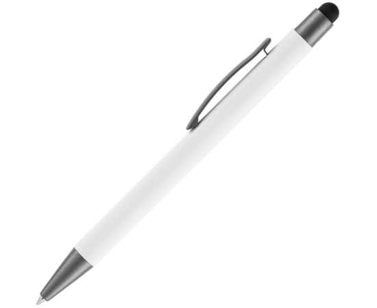 Ручка шариковая Atento Soft Touch со стилусом, белая, Цвет: белый, изображение 2