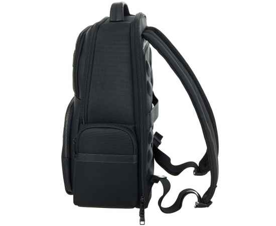 Рюкзак для ноутбука Santiago с кожаной отделкой, черный, изображение 3
