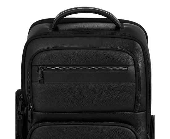 Кожаный рюкзак для ноутбука Santiago, черный, изображение 4