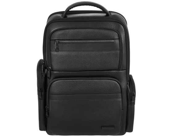 Кожаный рюкзак для ноутбука Santiago, черный, изображение 2
