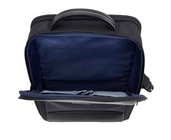 Рюкзак для ноутбука Santiago Slim с кожаной отделкой, черный, изображение 5