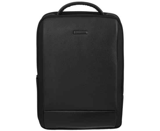 Рюкзак для ноутбука Santiago Slim с кожаной отделкой, черный, изображение 2