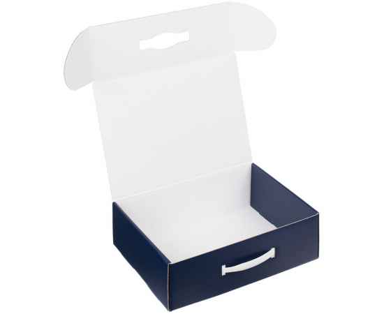 Коробка Matter Light, синяя, с белой ручкой, Цвет: белый, синий, изображение 2