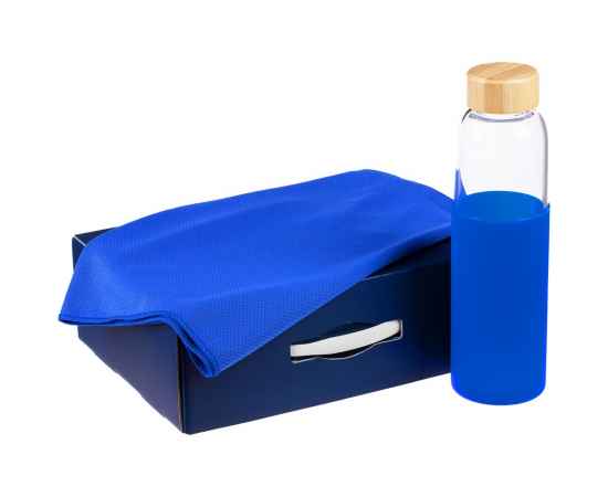 Коробка Matter Light, синяя, с белой ручкой, Цвет: белый, синий, изображение 3